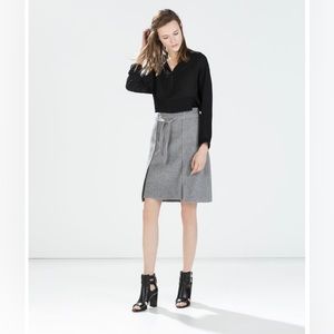Zara Wool Wrap Skirt